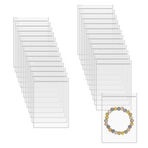 Unique Bargains Necklace Ring Earring Storage Self-Seal Transparent PVC Jewelry Bags 25 Pcs - 1 of 4