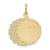 Black Bow Jewelry 14k Yellow Gold 17mm Flaming Sun Pendant - 3 of 4