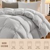 Inhand Down Feather Fiber Comforter - All Season Luxury Duvet Insert, Warm Fluffy Comforter with Premium Cover - 4 of 4