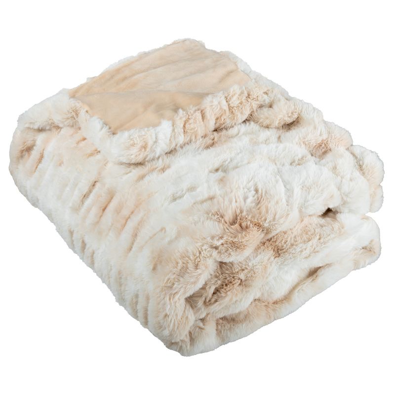 Lavish Home 60x80 Jacquard Faux Fur Blanket, 1 of 12