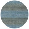 Blue And Taupe Geometric Washable Indoor Outdoor Area Rug - 4 of 4