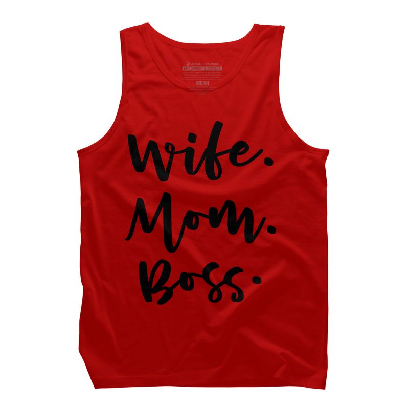 Men's Design By Humans Wife. Mom. Boss. By TheBlackCatPrints Tank Top, 1 of 3