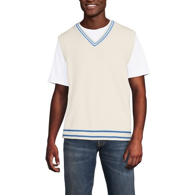 Lands' End Men's Cotton Drifter Sweater Vest