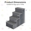 Costway 4-Step Dog Stairs Foldable Pet Stairs w/ Storage Boxes Pet Ramp Climbing Ladder for Small Medium Dogs Cats - 2 of 4