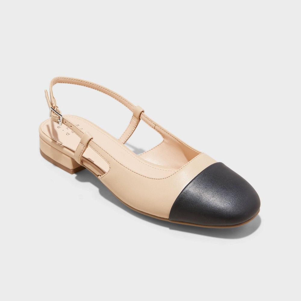 Women's Maxine Slingback Ballet Flats - A New Day™ Tan 6.5