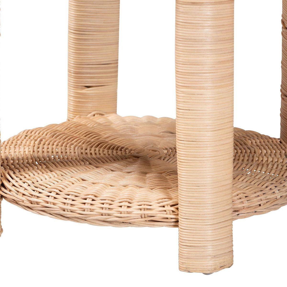 bali & pari Latoya Natural Rattan End Table Natural Brown - thumbnail 6