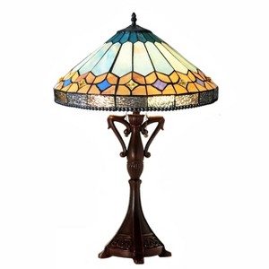 Chloe Lighting Nicholas Tiffany-style Mission Stained Glass Table Lamp 25" Height - 1 of 3