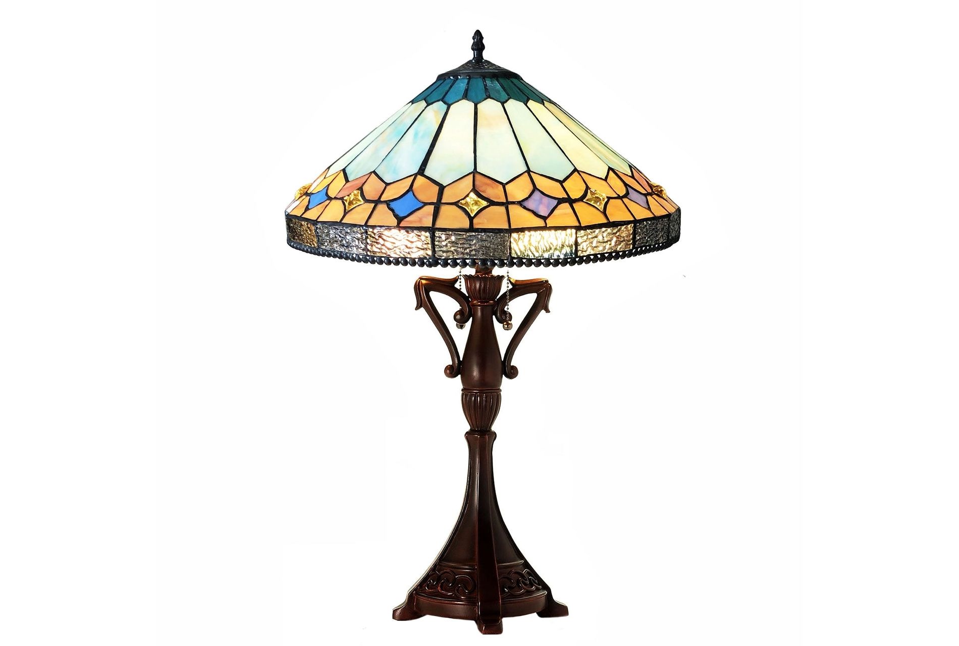 Chloe Lighting Nicholas Tiffany-style Mission Stained Glass Table Lamp 25" Height