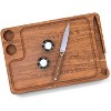 Yukon Glory Steak Board Gift Set for Serving Steak, Meat, and Poultry in Style, Premium Sapele Wood, Includes Sauce Cups and Steak Knife, Set of 3 - 3 of 4