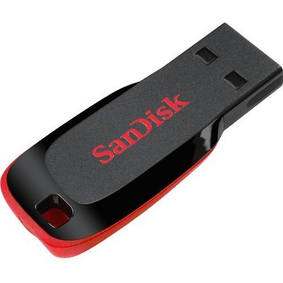 SanDisk Cruzer Blade USB Flash Drive - 128 GB - USB 2.0 - Black - 2 Year Warranty
