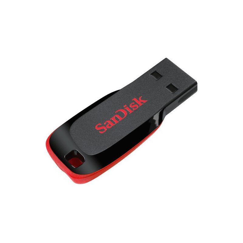 SanDisk Cruzer Blade USB Flash Drive - 128 GB - USB 2.0 - Black - 2 Year Warranty, 1 of 2