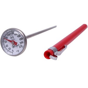 Itopfox Instant Read Dial Thermometer for Coffee Drinks, Chocolate Milk Foam, Stainless Steel with Temperature Clamp - 1 of 4
