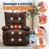 Power Lift Recliner Chair for Elderly with Massage and Heat, Swivel Rocker Recliner with Soft Padded Upholstery, Side Pocket & Cup Holders - 4 of 4