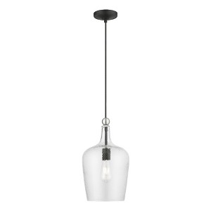 Livex Lighting Avery 1 - Light Pendant in  Black/Brushed Nickel - 1 of 1