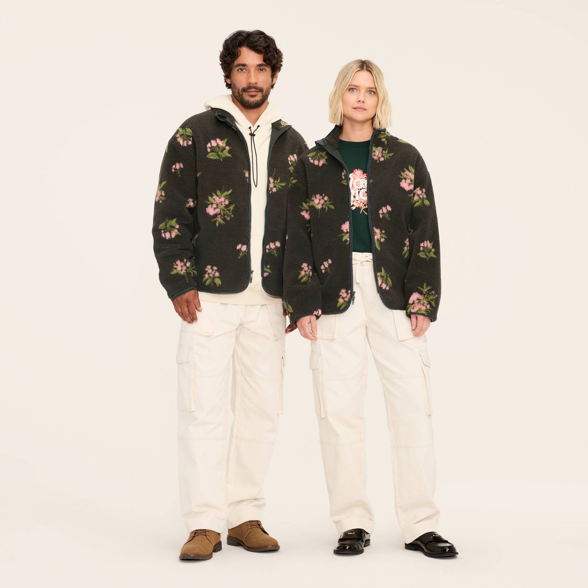 Adult Floral Zip-Up Fleece Jacket - Woolrich x Target Olive Green M