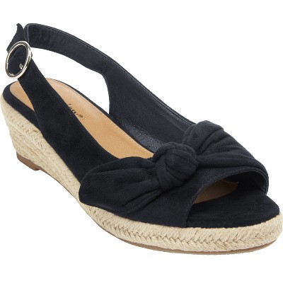 Comfortview Women's Wide Width The Zanea Espadrille, 12 Ww - Black : Target