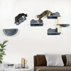 VisioGear Cat Wall Shelves, 4 Pcs Cat Wall Furniture Cat Climbing Shelf with Cat Hammock, Scratching Post, for Playing, Gray, 15.8"*11"*28.8" - 4 of 4