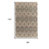 Tan and Gray Geometric Hand Woven Area Rug - 3 of 4