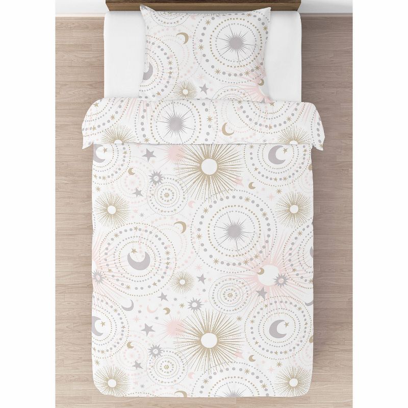 4pc Celestial Twin Kids&#39; Comforter Bedding Set Pink and Gold - Sweet Jojo Designs, 3 of 7