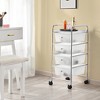 Yaheetech Drawers Rolling Storage Cart Metal Frame Plastic Drawers for Office/Home/Study - image 2 of 4