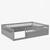 APRILSOUL Floor Bed for Kids, Solid Wood Toddler Bed Frame with Convertible Door and Safety Fence - 4 of 4