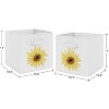 Sweet Jojo Designs Girl Set of 2 Kids' Decorative Fabric Storage Bins Sunflower Yellow Green and Brown - 3 of 3