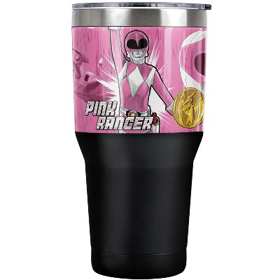 Power Rangers Pink Ranger Steel Tumbler 30oz Coffee Travel Mug
