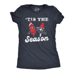 Womens Tis The Season Firecracker Popsicle T Shirt Funny Fourth Of July Party Fireworks Lovers Tee For Ladies - Crazy Dog Women's T Shirt - 1 of 4