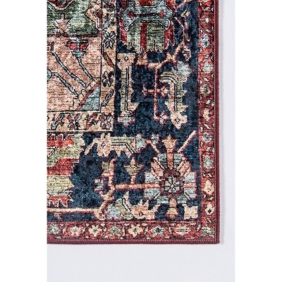 Karachi Multicolor 4' x 6' Wool and Synthetic Area Rug