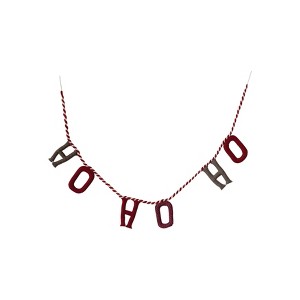 Storied Home Handmade Wool Felt "Ho Ho Ho" Garland, Multicolor - 1 of 3