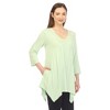 Women's Empire Cut V-Neck Tunic Top - 2 of 4