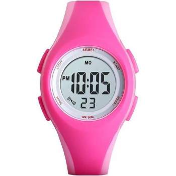 Kid's Fashionable Luminous Waterproof Watch Digital Sport Watch, Pink