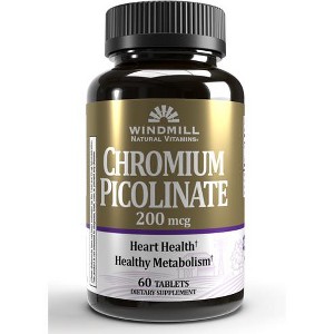 Windmill Chromium Picolinate 200 mcg - 60 Tablets - 1 of 2