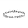 Haus of Brilliance Silver 1/4 Cttw Round-Cut Diamond "X" Link Bracelet - Size 7.25 " - 2 of 4