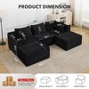 Cloud Modular Sectional Sofa,Modern Upholstered Couches, Comfort U/L Shaped Sofa,Deep Seat Corner Couch for Living Room - 2 of 4