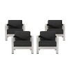 Aviara 4pk Aluminum Club Chairs: Weather-Resistant Patio Seating - Christopher Knight Home - 3 of 4