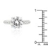 Slickblue Round Cut Micro-Pave Engagement Ring for Women, 4.27 Ct Cubic Zirconia, Rhodium Plated, Sizes 5-10 - 4 of 4
