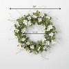 Sullivans 24" Artificial Dogwood Wreath, Green - 3 of 3