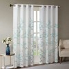 PAGED 84"x50" Botanical Burnout Printed Curtain Panel,2 PCS Light Filtering Curtains for Living Room,Window Curtain Panel with Grommet Top Finish - 2 of 4