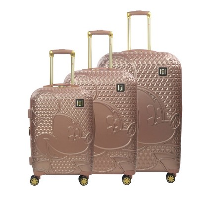 gold hardside luggage