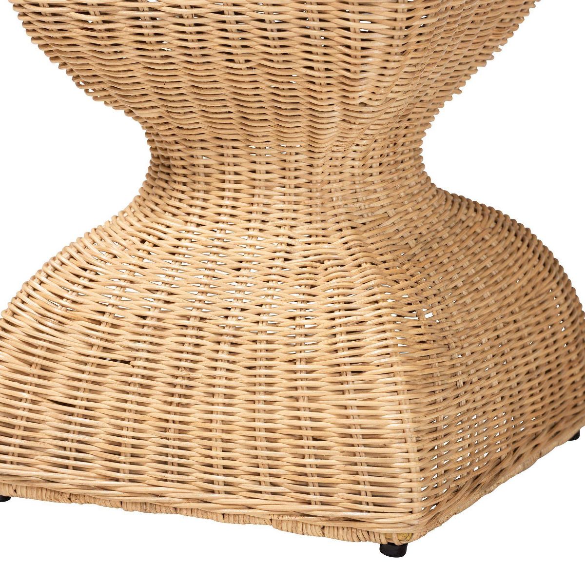 bali & pari Round Hideo Natural Rattan End Table Brown - thumbnail 4