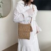 Anna-Kaci Women's Bohemian Crochet Shoulder Bag with Leather Straps - 2 of 4