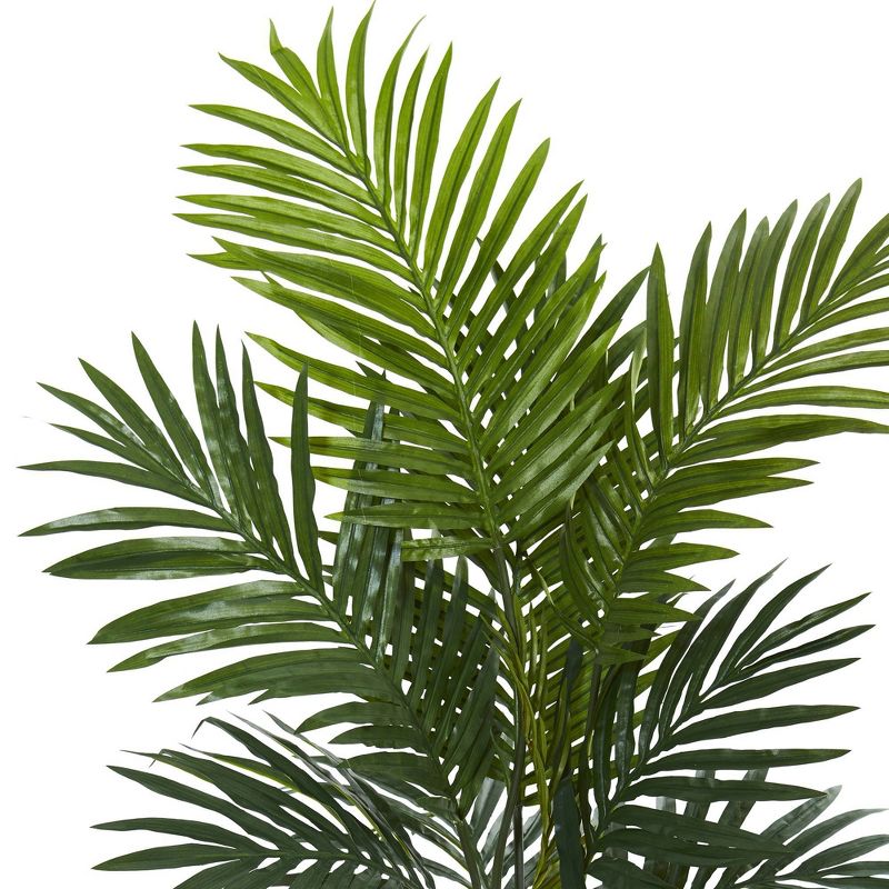 4.5ft Artificial Kentia Palm Tree in Black Wash Planter - Nearly Natural, 3 of 5