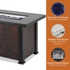 44 Inch Propane Outdoor Fire Pit Table, 50000BTU , Slate Tabletop with Hidden Ignition, Glass Stones & Rain Cover for Garden Patio Outdoor Use - 3 of 4
