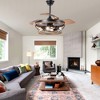 Bella Depot 42" Rustic Brown Retractable Cage Ceiling Fan with Light - 4 of 4