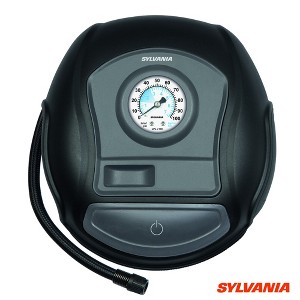 Sylvania Basic Portable Tire Inflator - For Cars Tires, Bikes & More - Functions as a Portable Air Compressor - Analog Dial - 3 Piece Adapter Set - 1 of 4