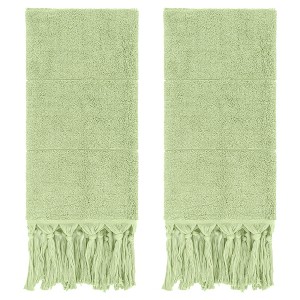 REGALWOVEN Bathroom Cotton Absorbent Soft Decorative Turkish Hand Towels with Tassel 14" x 30" - 1 of 4