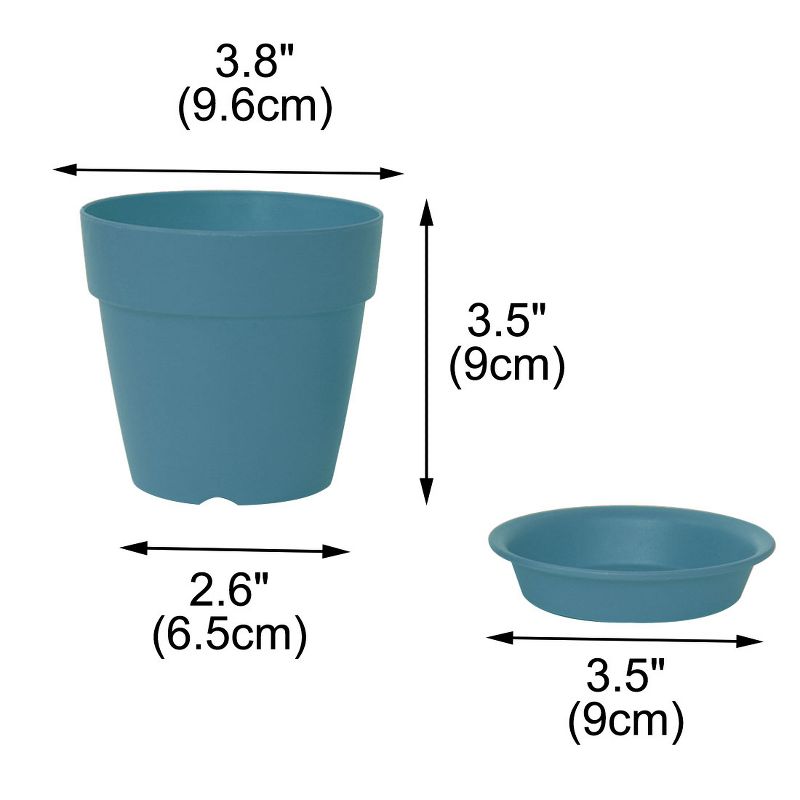 Unique Bargains Plastic Home Garden Gardening Round Design Plant Flower Holder Planter Pot Tray, 2 of 7