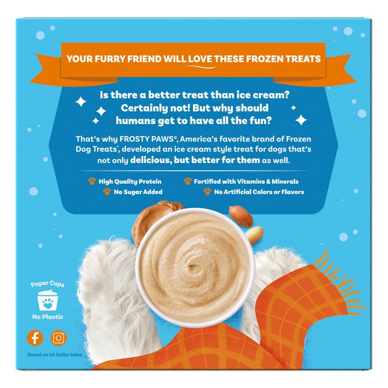 Purina Frosty Paws Peanut Butter Flavor Frozen Dog Treats - 4pk, 2 of 11