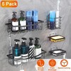 NewHome"Rustproof Wall-Mounted Shower Caddy with 5 Shelves & 18 Hooks for Bathroom, Dorm, or Kitchen"Black - 2 of 4